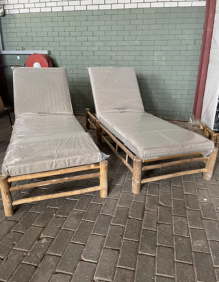 2x Loungebed bamboe , Exotan